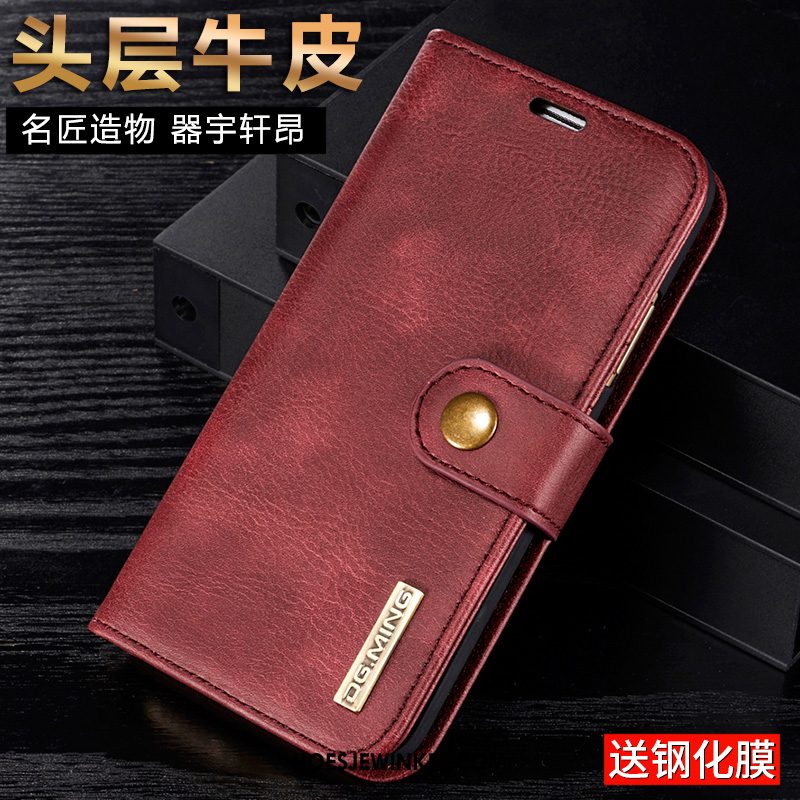 Huawei Nova 3e Hoesje Mobiele Telefoon Clamshell Anti-fall, Huawei Nova 3e Hoesje Wijnrood Hoes