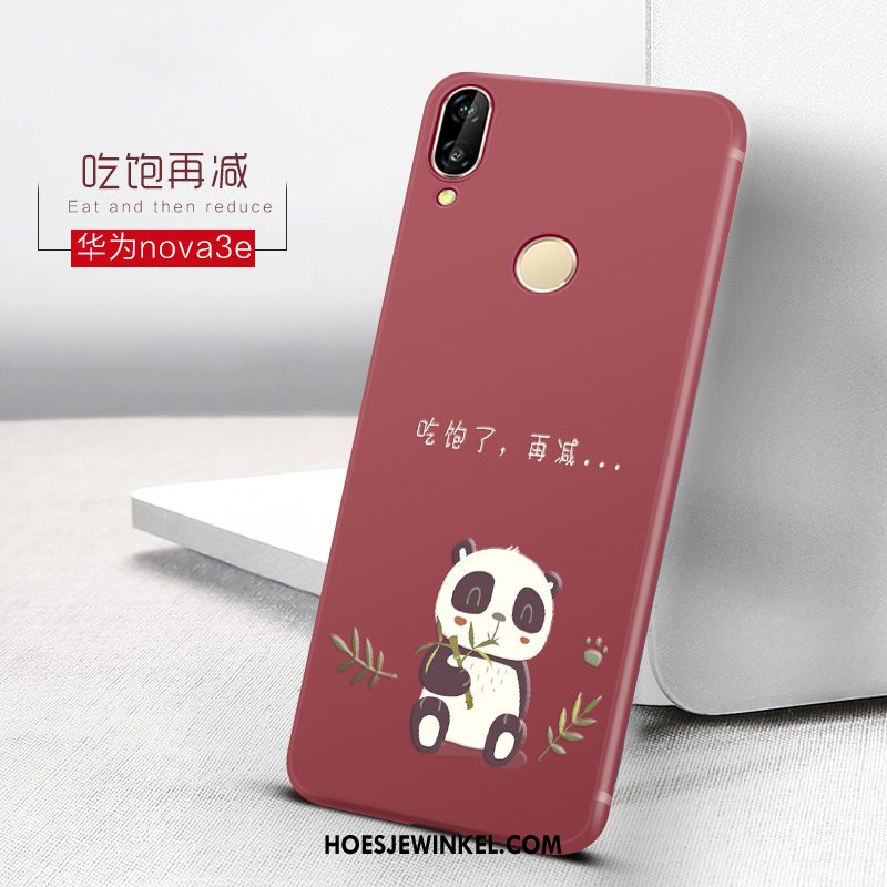 Huawei Nova 3e Hoesje Mobiele Telefoon Mooie Rood, Huawei Nova 3e Hoesje Persoonlijk Mini