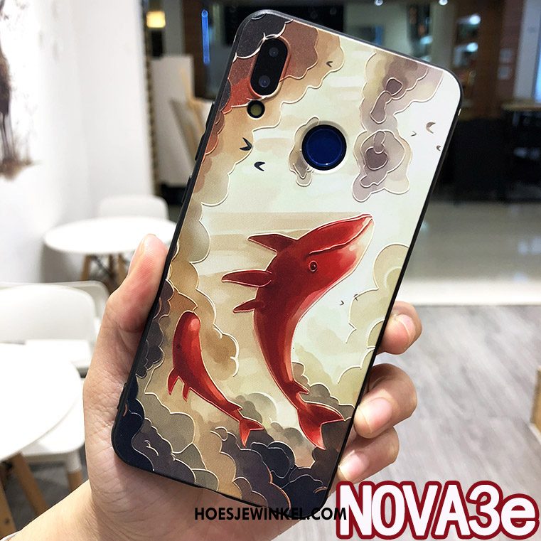 Huawei Nova 3e Hoesje Mobiele Telefoon Ring Trend, Huawei Nova 3e Hoesje Scheppend Persoonlijk