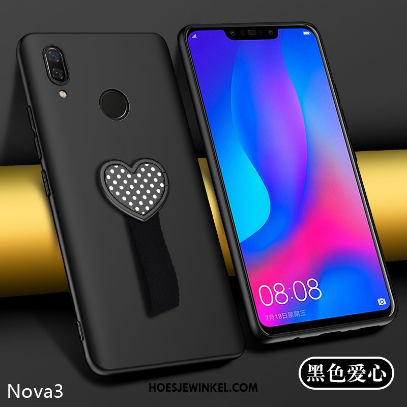 Huawei Nova 3e Hoesje Mooie Siliconen Trendy Merk, Huawei Nova 3e Hoesje Roze Zacht