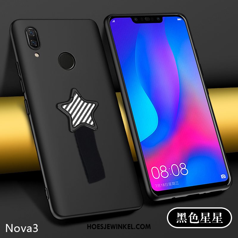 Huawei Nova 3e Hoesje Mooie Siliconen Trendy Merk, Huawei Nova 3e Hoesje Roze Zacht