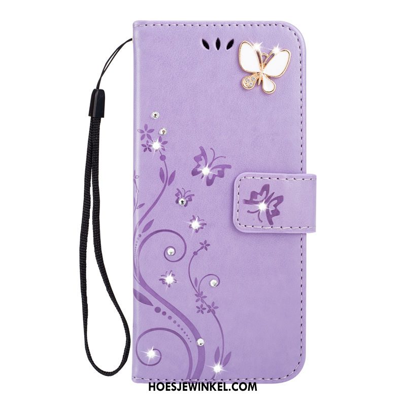 Huawei Nova 3e Hoesje Portemonnee All Inclusive Leren Etui, Huawei Nova 3e Hoesje Kaart Blauw