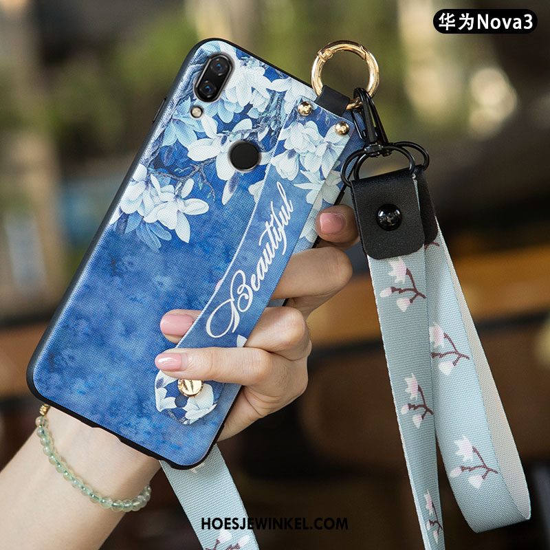 Huawei Nova 3e Hoesje Schrobben Scheppend Zacht, Huawei Nova 3e Hoesje Net Red Mobiele Telefoon