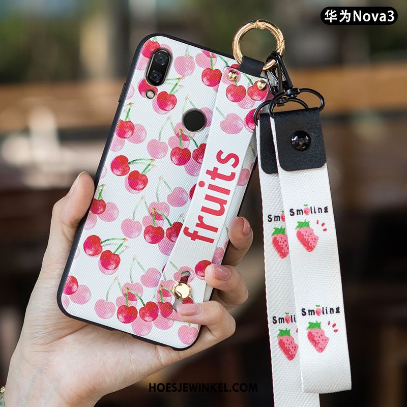 Huawei Nova 3e Hoesje Schrobben Scheppend Zacht, Huawei Nova 3e Hoesje Net Red Mobiele Telefoon