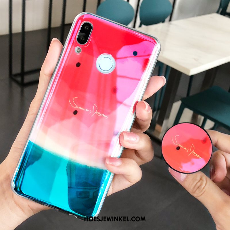 Huawei Nova 3e Hoesje Trend Persoonlijk Anti-fall, Huawei Nova 3e Hoesje Blauw Hoes