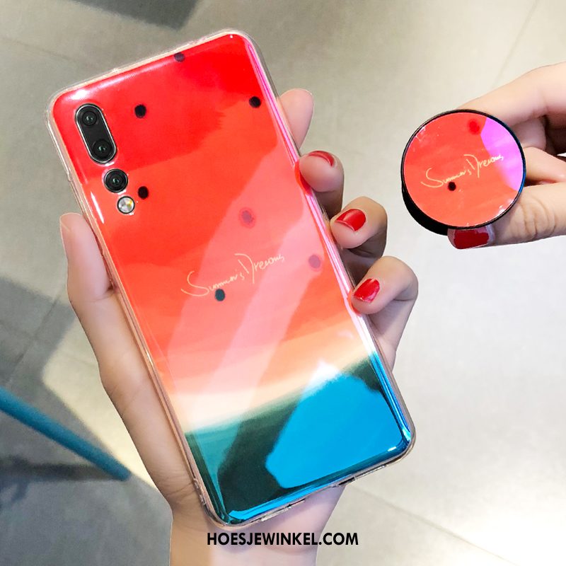 Huawei Nova 3e Hoesje Trend Persoonlijk Anti-fall, Huawei Nova 3e Hoesje Blauw Hoes