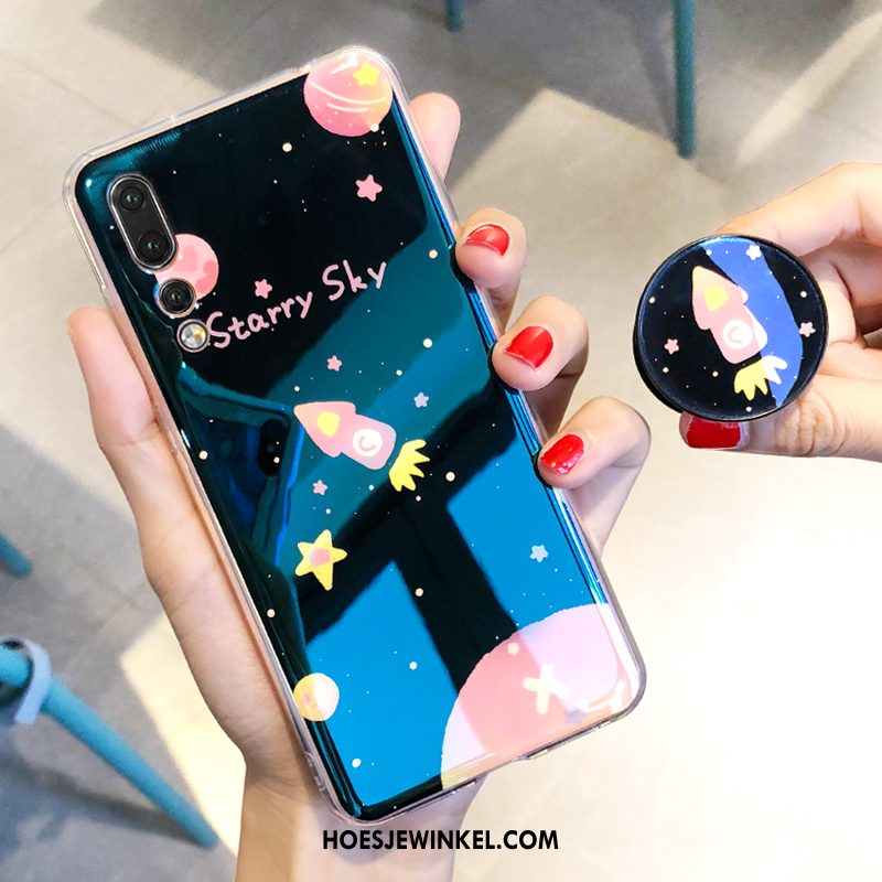 Huawei Nova 3e Hoesje Trend Persoonlijk Anti-fall, Huawei Nova 3e Hoesje Blauw Hoes