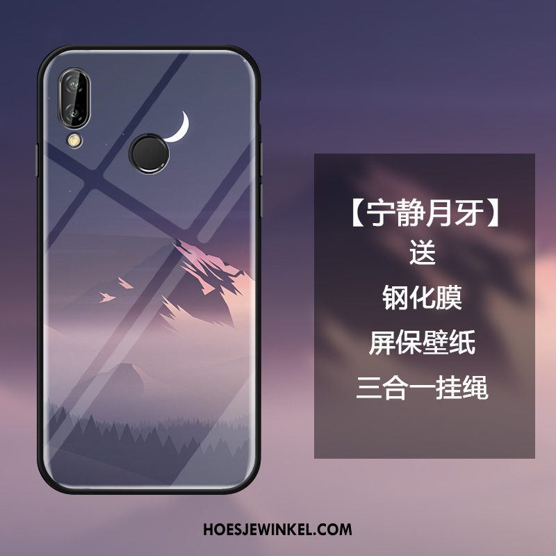 Huawei Nova 3e Hoesje Vers Bescherming Maand, Huawei Nova 3e Hoesje Anti-fall Spiegel