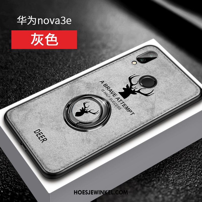 Huawei Nova 3e Hoesje Zacht Ring Bescherming, Huawei Nova 3e Hoesje Anti-fall Trendy Merk