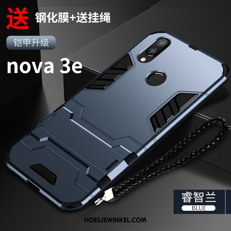 Huawei Nova 3e Hoesje Zwart Bescherming Scheppend, Huawei Nova 3e Hoesje Hard Hoes