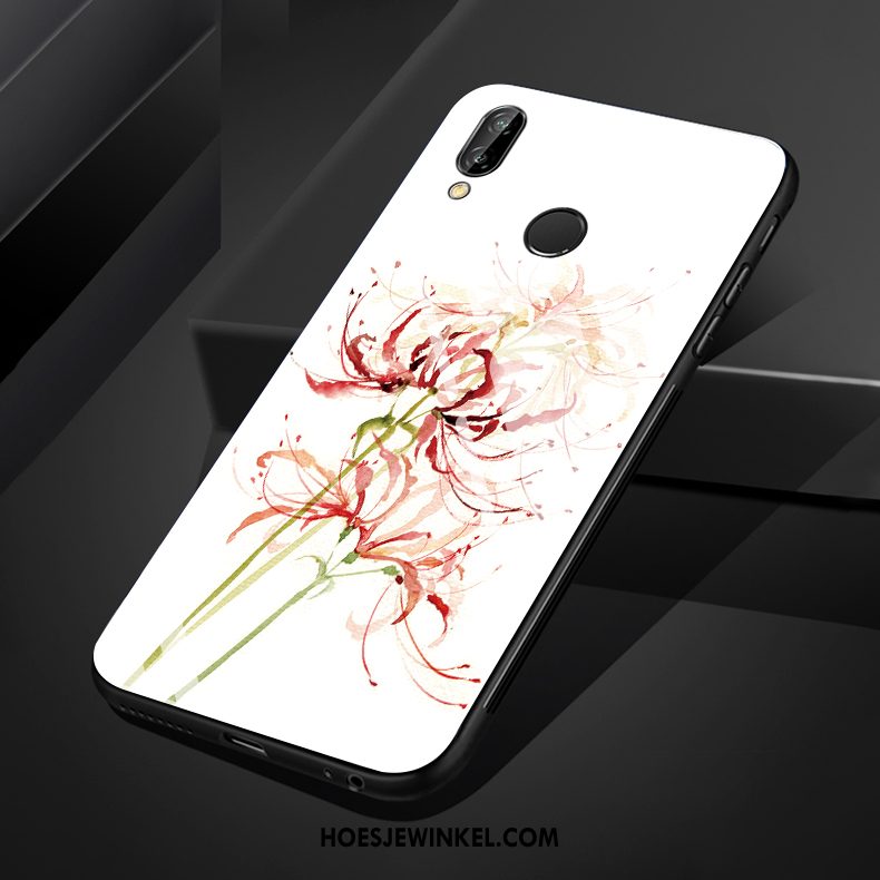 Huawei Nova 3e Hoesje Zwart Mobiele Telefoon Glas, Huawei Nova 3e Hoesje Kunst Vers