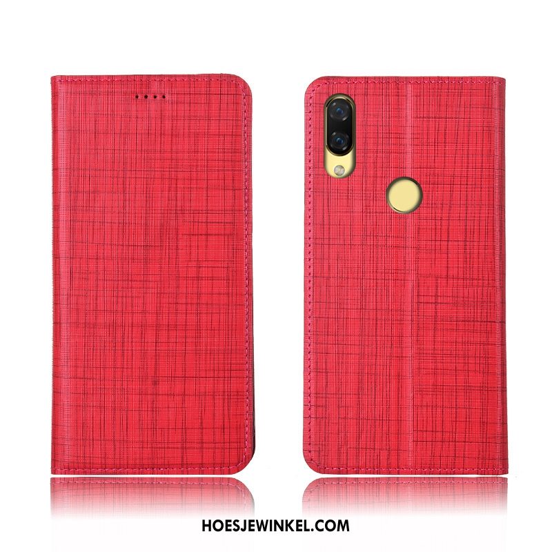 Huawei Nova 3i Hoesje All Inclusive Anti-fall Nieuw, Huawei Nova 3i Hoesje Leren Etui Echt Leer