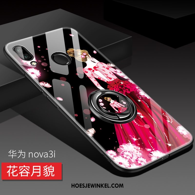 Huawei Nova 3i Hoesje Bescherming High End Mobiele Telefoon, Huawei Nova 3i Hoesje Glas Blauw