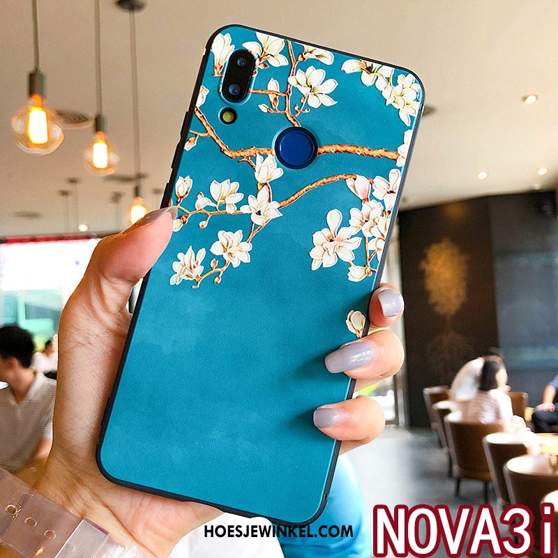 Huawei Nova 3i Hoesje Bescherming Reliëf Hanger, Huawei Nova 3i Hoesje All Inclusive Anti-fall