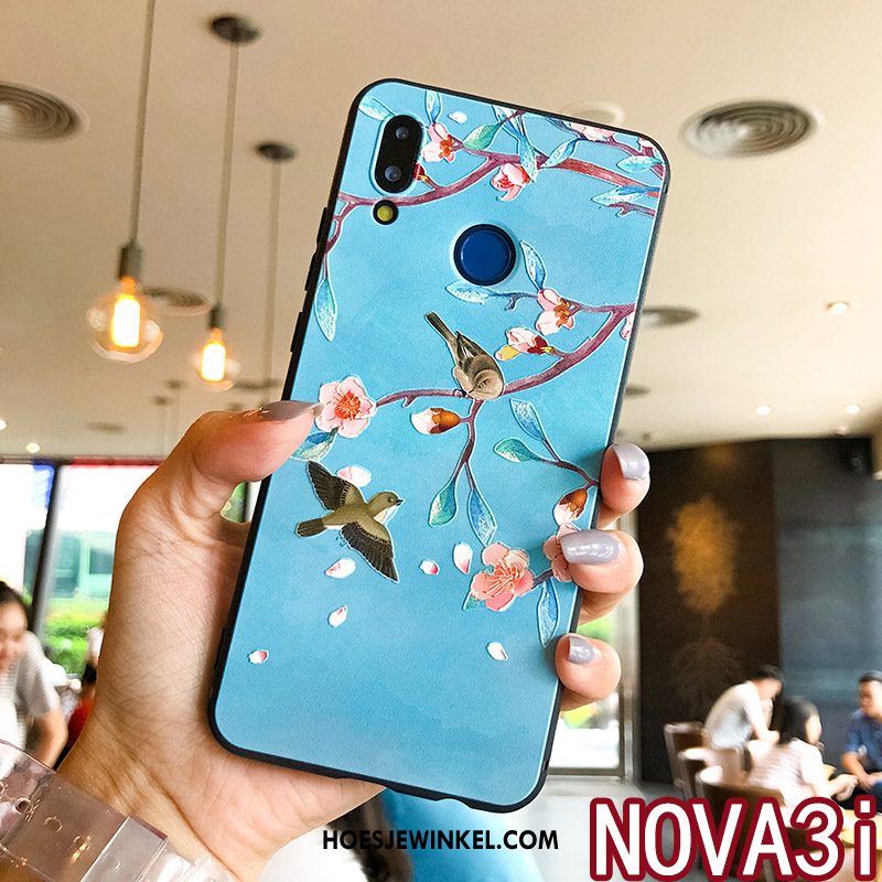 Huawei Nova 3i Hoesje Bescherming Reliëf Hanger, Huawei Nova 3i Hoesje All Inclusive Anti-fall