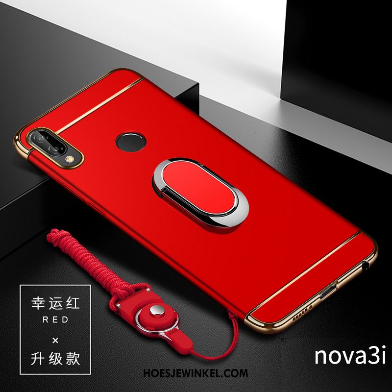 Huawei Nova 3i Hoesje Blauw Hoes Mobiele Telefoon, Huawei Nova 3i Hoesje Trend Net Red
