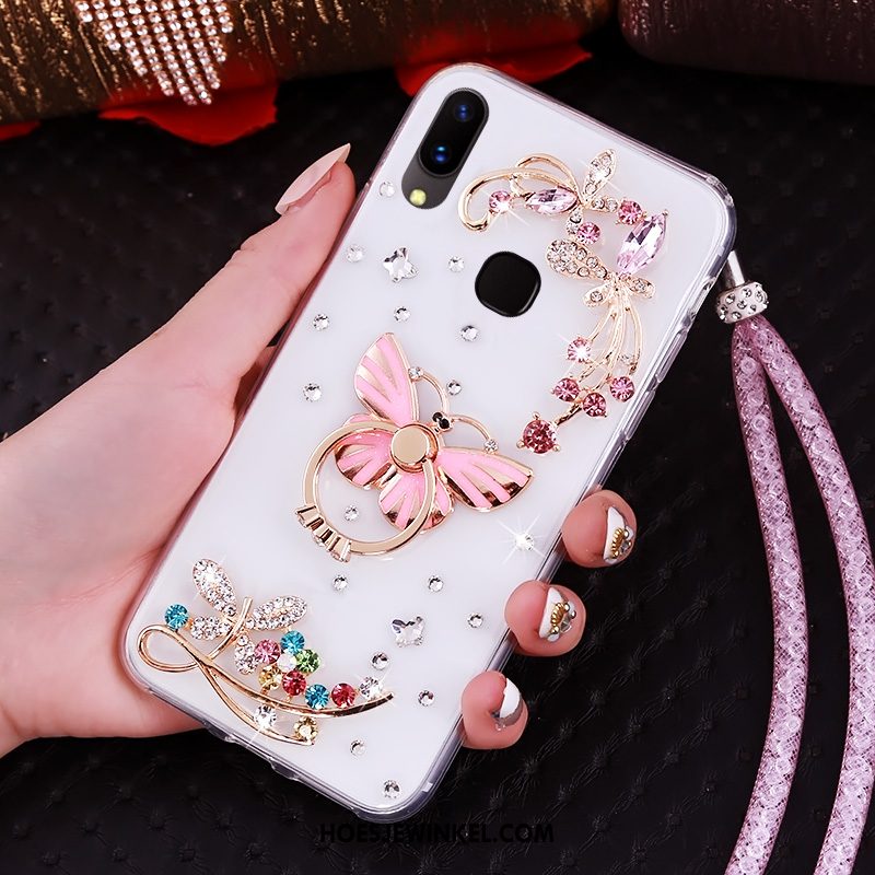 Huawei Nova 3i Hoesje Doorzichtig Hanger Ring, Huawei Nova 3i Hoesje Anti-fall Blauw