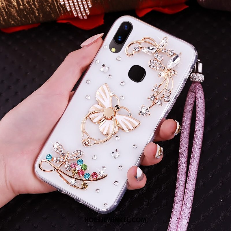 Huawei Nova 3i Hoesje Doorzichtig Hanger Ring, Huawei Nova 3i Hoesje Anti-fall Blauw