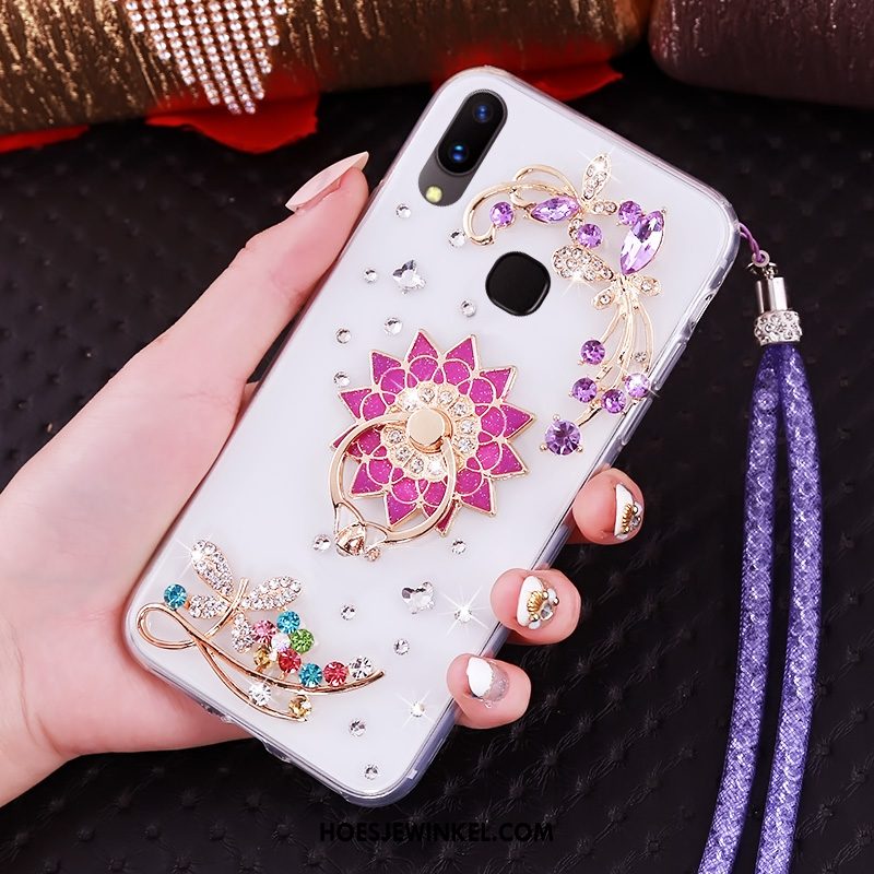 Huawei Nova 3i Hoesje Doorzichtig Hanger Ring, Huawei Nova 3i Hoesje Anti-fall Blauw