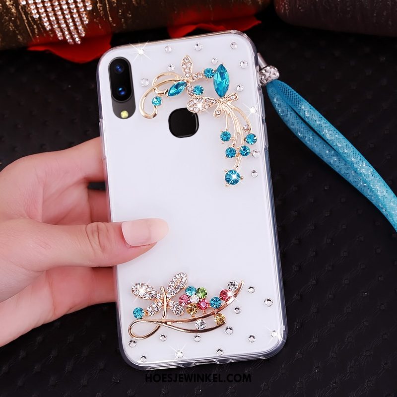 Huawei Nova 3i Hoesje Doorzichtig Hanger Ring, Huawei Nova 3i Hoesje Anti-fall Blauw