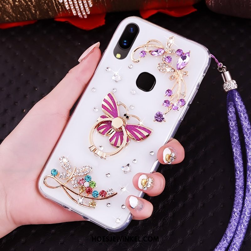 Huawei Nova 3i Hoesje Doorzichtig Hanger Ring, Huawei Nova 3i Hoesje Anti-fall Blauw