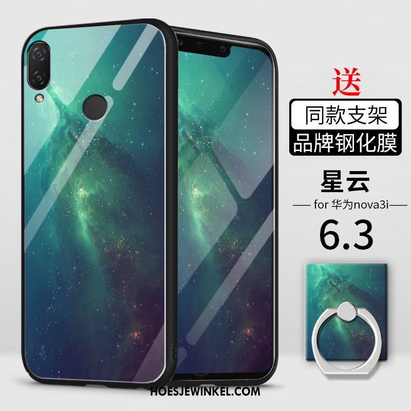 Huawei Nova 3i Hoesje Dun Lovers Bescherming, Huawei Nova 3i Hoesje Schrobben Wit