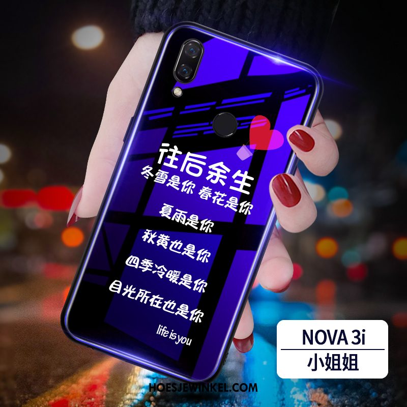 Huawei Nova 3i Hoesje Hoes Purper Mobiele Telefoon, Huawei Nova 3i Hoesje Trend Nieuw
