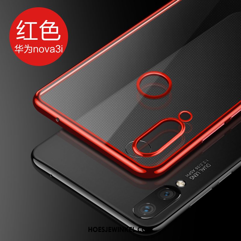 Huawei Nova 3i Hoesje Lovers Blauw All Inclusive, Huawei Nova 3i Hoesje Nieuw Net Red