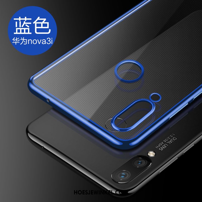 Huawei Nova 3i Hoesje Lovers Blauw All Inclusive, Huawei Nova 3i Hoesje Nieuw Net Red