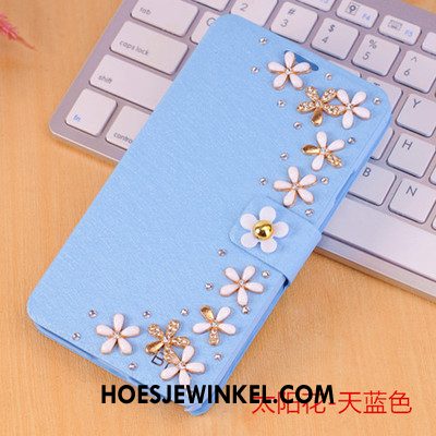 Huawei Nova 3i Hoesje Met Strass Anti-fall Wit, Huawei Nova 3i Hoesje Leren Etui Clamshell