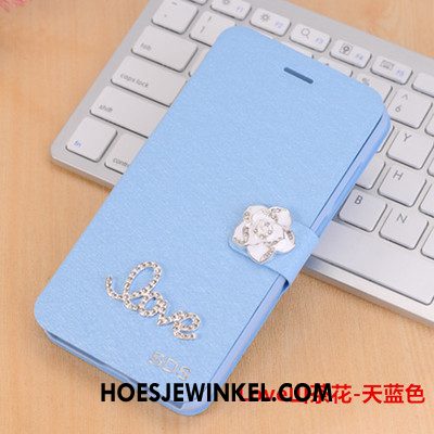 Huawei Nova 3i Hoesje Met Strass Anti-fall Wit, Huawei Nova 3i Hoesje Leren Etui Clamshell