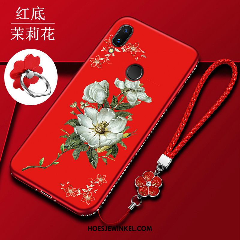 Huawei Nova 3i Hoesje Met Strass Siliconen Zacht, Huawei Nova 3i Hoesje Rood All Inclusive