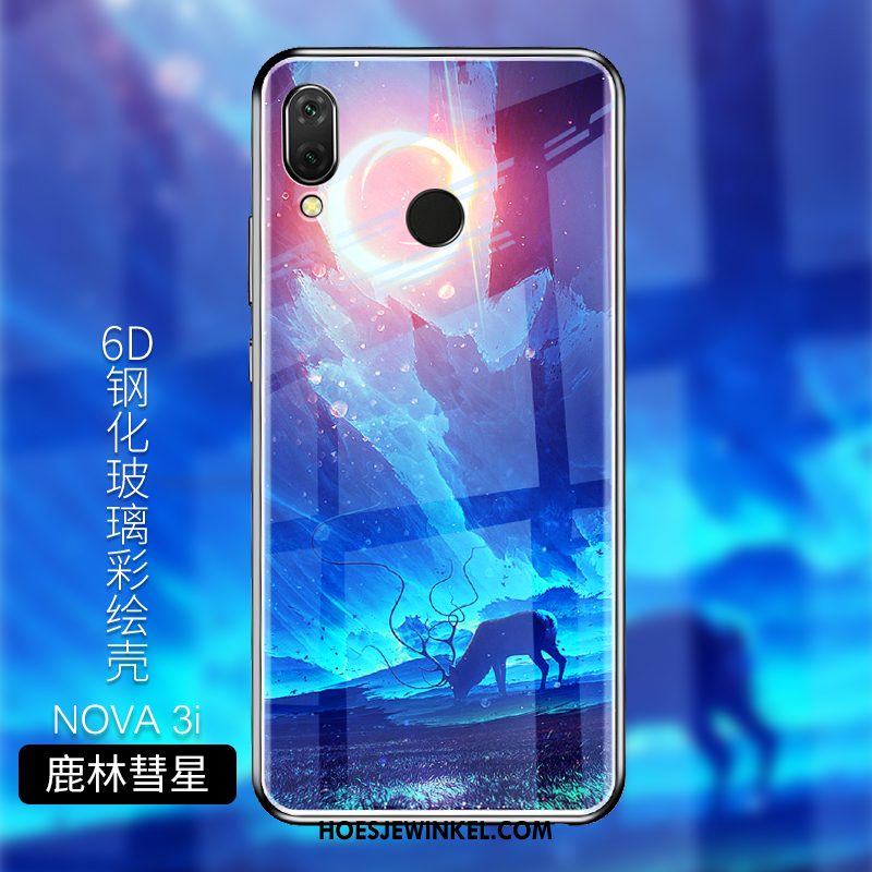 Huawei Nova 3i Hoesje Pas Zacht Bescherming, Huawei Nova 3i Hoesje Blauw Mobiele Telefoon