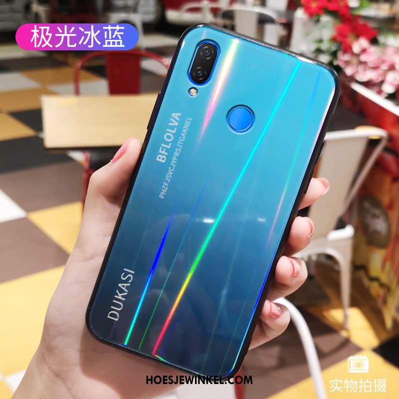 Huawei Nova 3i Hoesje Persoonlijk Glas Scheppend, Huawei Nova 3i Hoesje Trendy Merk Gekleurde