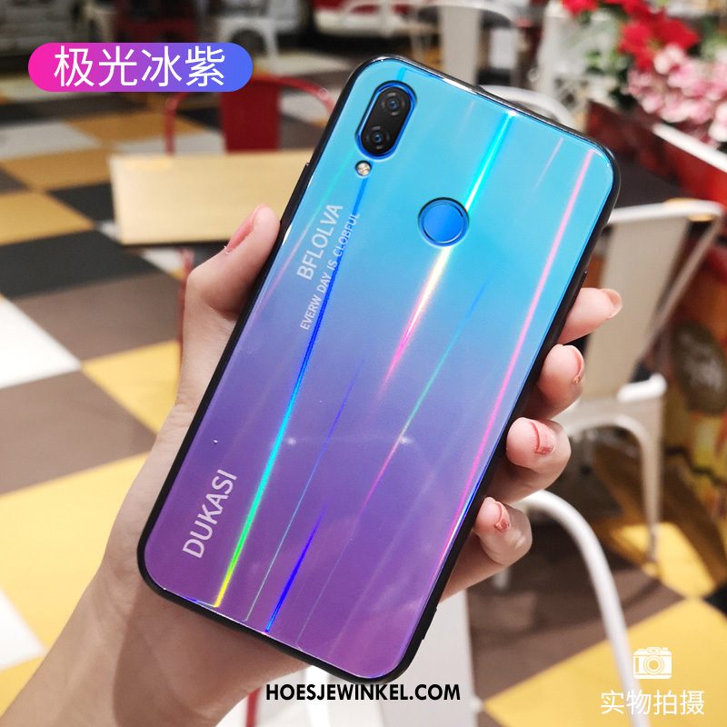 Huawei Nova 3i Hoesje Persoonlijk Glas Scheppend, Huawei Nova 3i Hoesje Trendy Merk Gekleurde