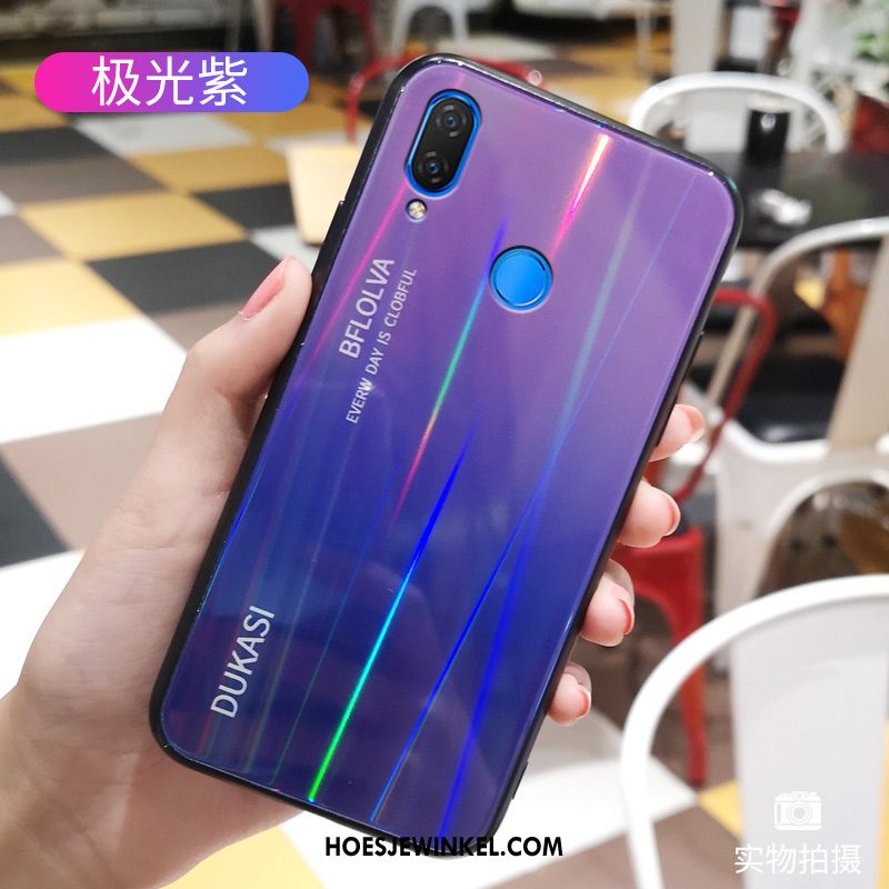 Huawei Nova 3i Hoesje Persoonlijk Glas Scheppend, Huawei Nova 3i Hoesje Trendy Merk Gekleurde