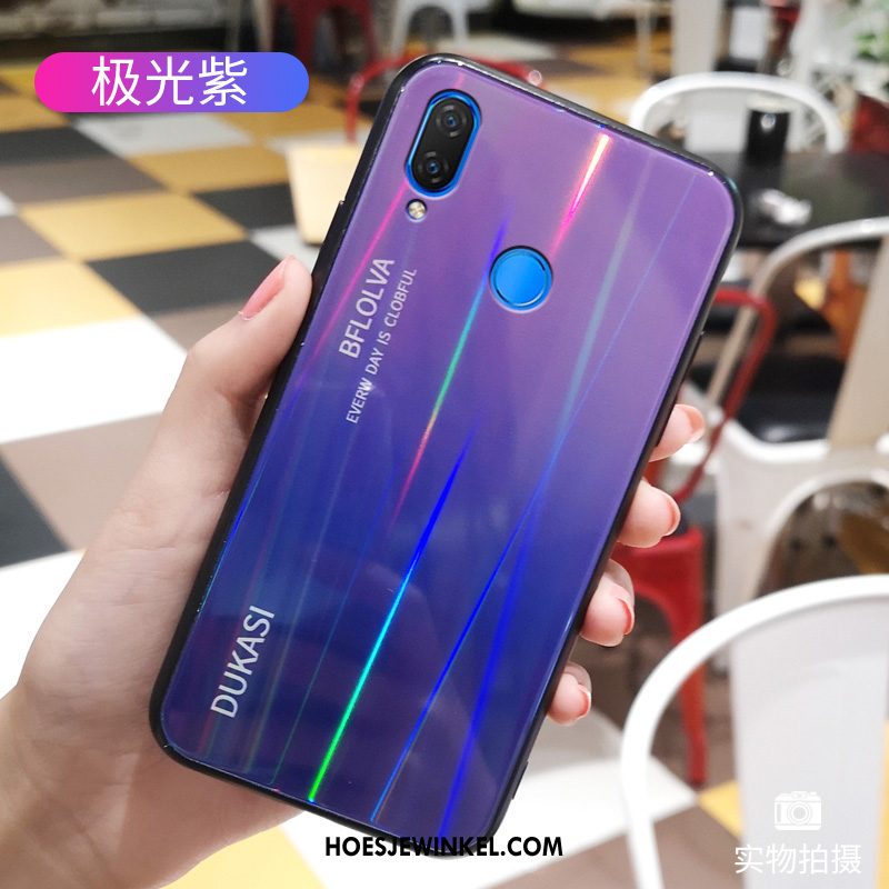 Huawei Nova 3i Hoesje Persoonlijk Glas Scheppend, Huawei Nova 3i Hoesje Trendy Merk Gekleurde