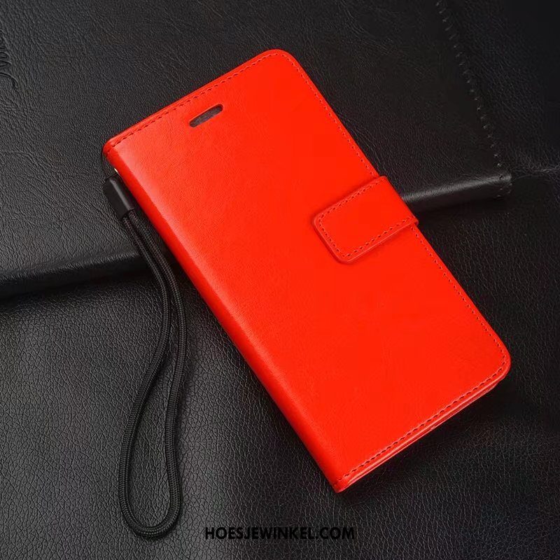 Huawei Nova 3i Hoesje Rood Mobiele Telefoon Folio, Huawei Nova 3i Hoesje Anti-fall Leren Etui