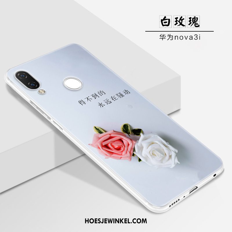 Huawei Nova 3i Hoesje Scheppend Persoonlijk Siliconen, Huawei Nova 3i Hoesje Spotprent Net Red