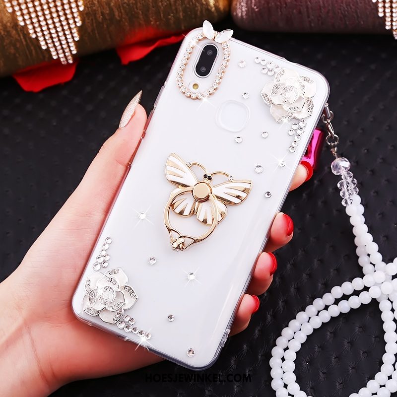 Huawei Nova 3i Hoesje Wit Met Strass Zacht, Huawei Nova 3i Hoesje Trend All Inclusive