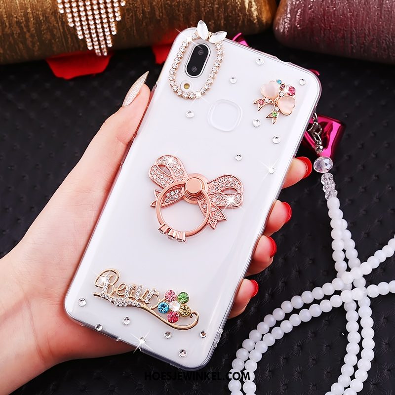 Huawei Nova 3i Hoesje Wit Met Strass Zacht, Huawei Nova 3i Hoesje Trend All Inclusive