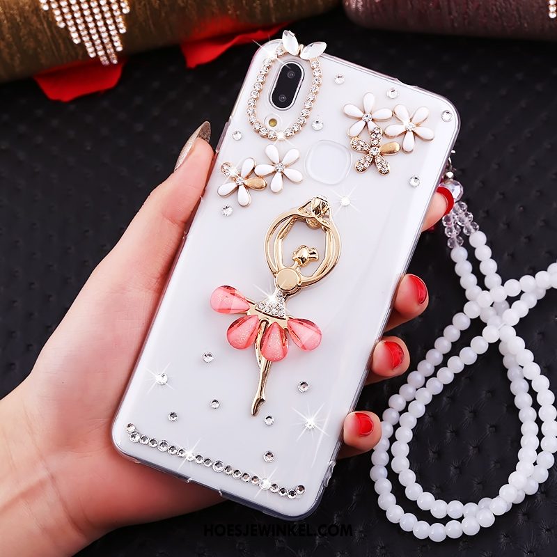 Huawei Nova 3i Hoesje Wit Met Strass Zacht, Huawei Nova 3i Hoesje Trend All Inclusive