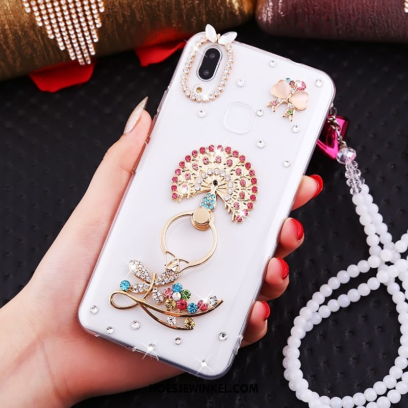 Huawei Nova 3i Hoesje Wit Met Strass Zacht, Huawei Nova 3i Hoesje Trend All Inclusive