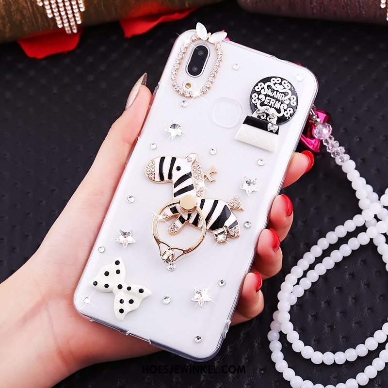 Huawei Nova 3i Hoesje Wit Met Strass Zacht, Huawei Nova 3i Hoesje Trend All Inclusive