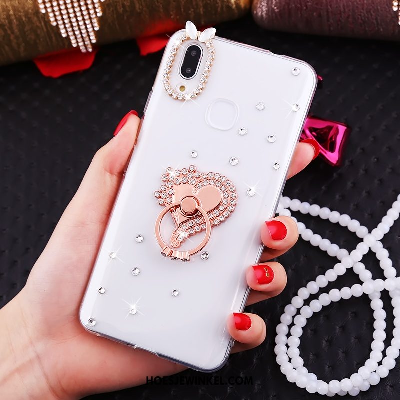 Huawei Nova 3i Hoesje Wit Met Strass Zacht, Huawei Nova 3i Hoesje Trend All Inclusive