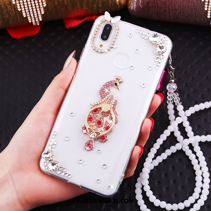 Huawei Nova 3i Hoesje Wit Met Strass Zacht, Huawei Nova 3i Hoesje Trend All Inclusive