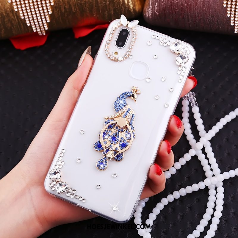 Huawei Nova 3i Hoesje Wit Met Strass Zacht, Huawei Nova 3i Hoesje Trend All Inclusive