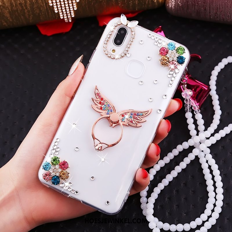 Huawei Nova 3i Hoesje Wit Met Strass Zacht, Huawei Nova 3i Hoesje Trend All Inclusive