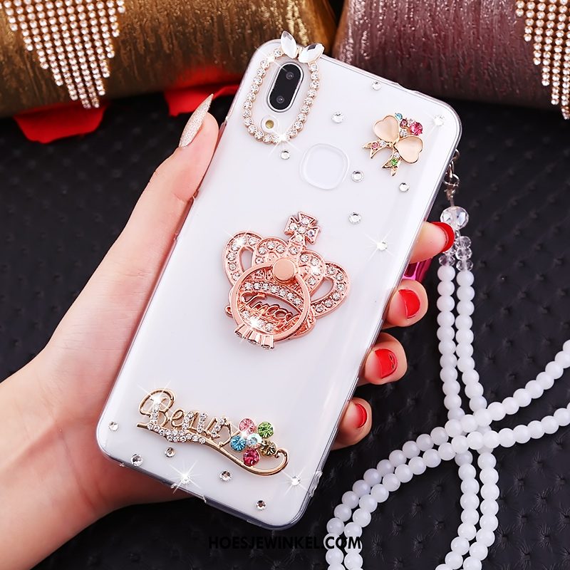 Huawei Nova 3i Hoesje Wit Met Strass Zacht, Huawei Nova 3i Hoesje Trend All Inclusive