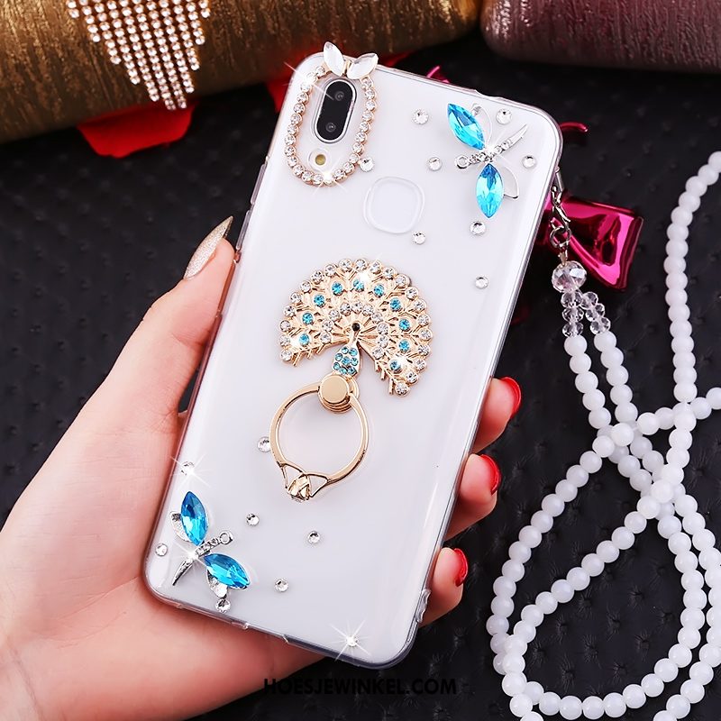 Huawei Nova 3i Hoesje Wit Met Strass Zacht, Huawei Nova 3i Hoesje Trend All Inclusive